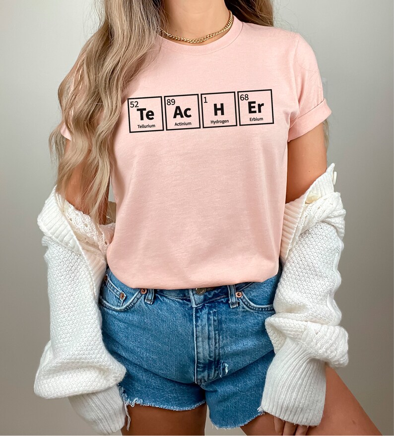 Lärarskjorta, lärarpresentskjorta, lärarmanskjorta, rolig lärarskjorta, periodisk lärarskjorta, uppskattningsgåva för lärare, lärarteam Heather Peach