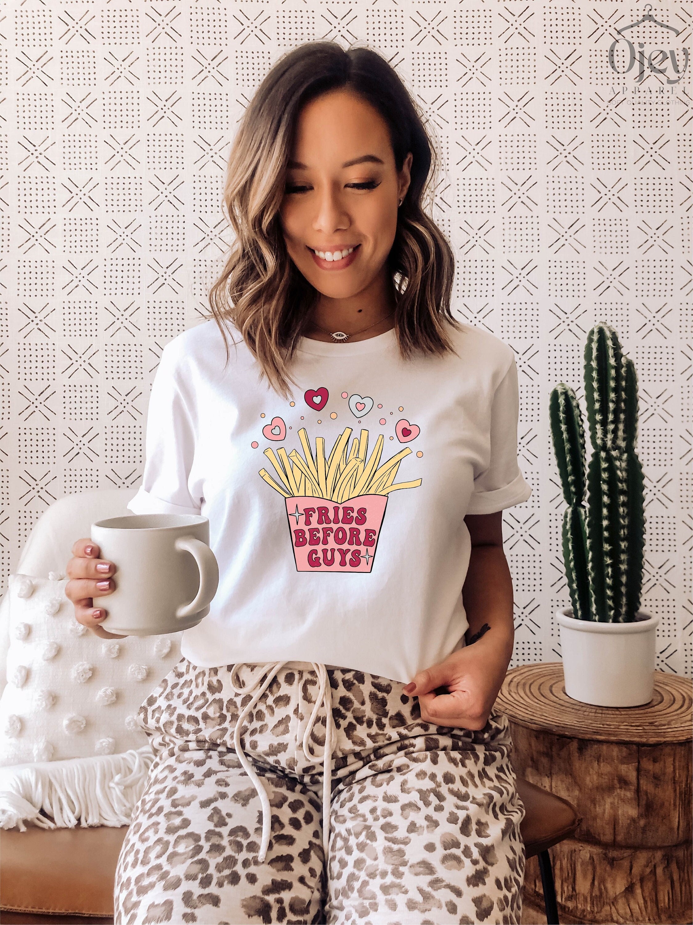 Funny Valentine Shirt Fries Before Guys Shirt Valentine Day Shirt Valentine Day Gift Funny Valentine Shirts for Women Etsy