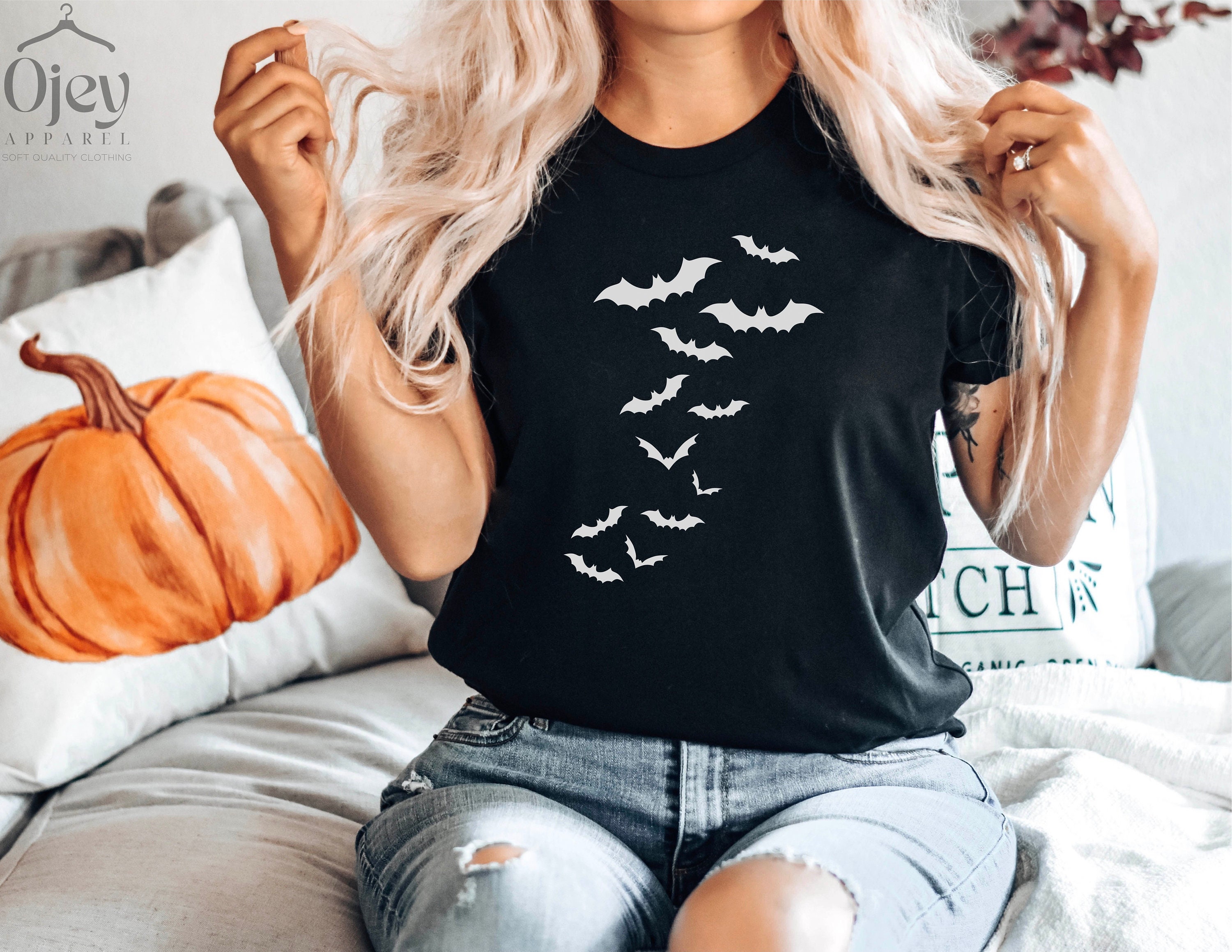 Halloween Bats Shirt, Halloween Shirt, Halloween Outfits, Funny Halloween Shirt, Halloween Gift, Flying Bats Shirt, Halloween Costume Shirt