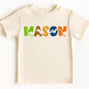 Camiseta de dinosaurio personalizada - Camiseta con nombre personalizado - Camiseta de dinosaurio de moda para niños - Camiseta para amantes de los dinosaurios - Camiseta para jardín de infantes