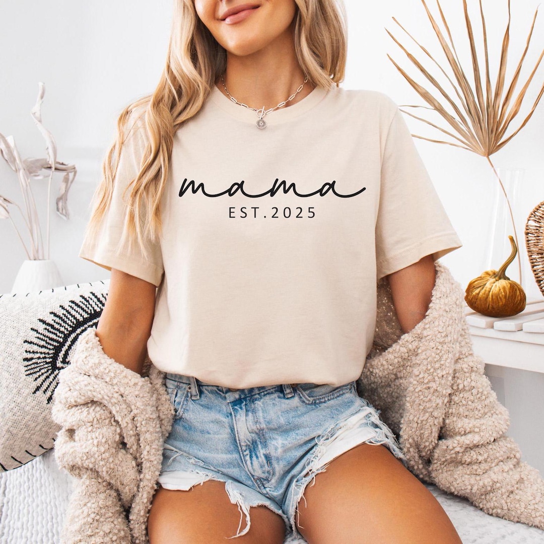 Mama Heart Graphic T-Shirt For Women - Cute Mom Life Tee, Comfortable Short Sleeve Casual Top - View #2