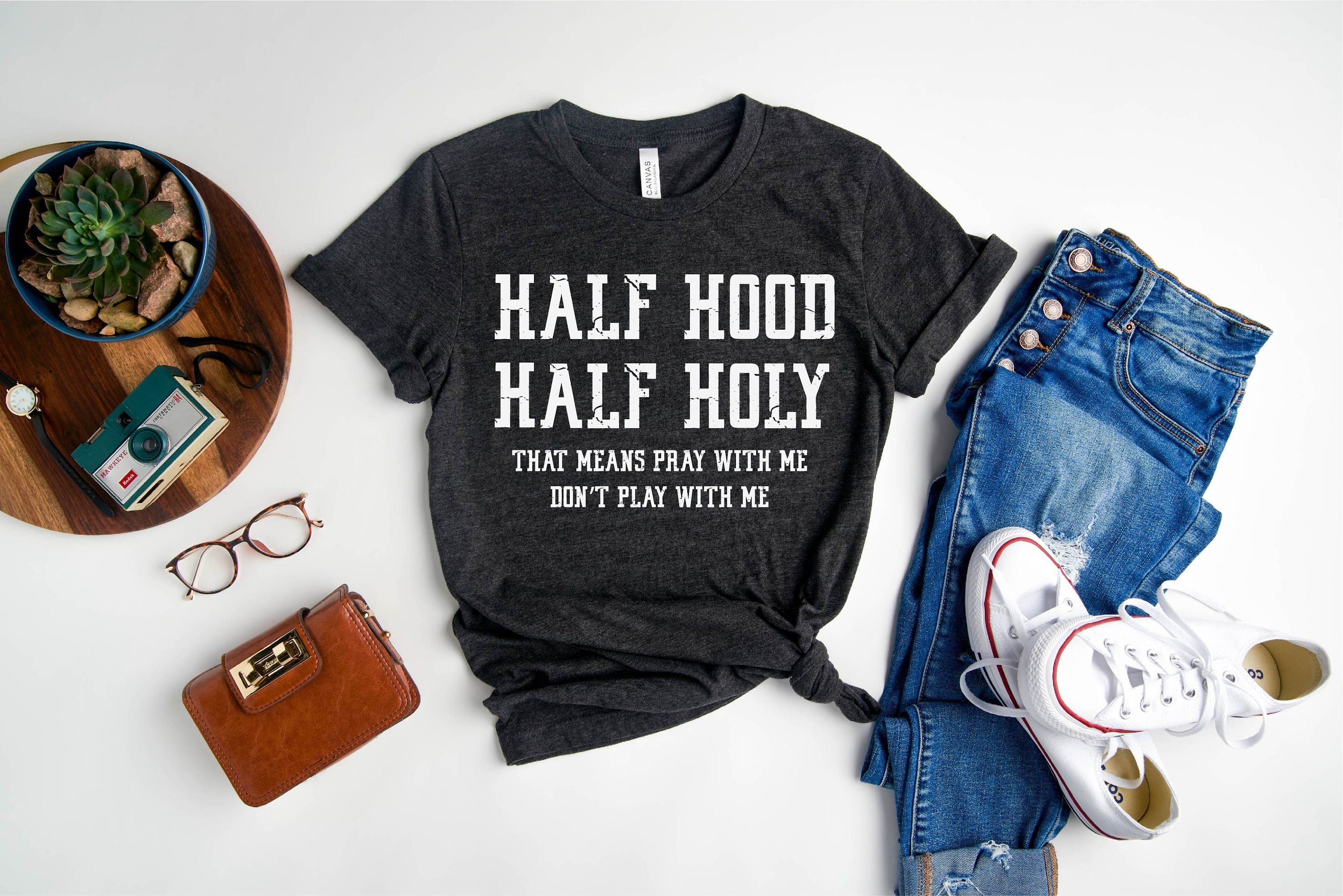 Half Hood Half Holly Shir, Half Hood Tee, Half Holly, Funny