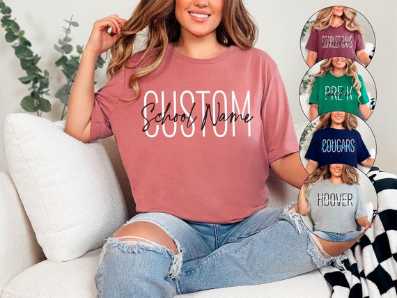 Custom School Spirit Shirt, Custom Teacher Shirts, Custom School Shirt, Teacher Team Shirts, Personalized School Tshirt, Teacher Gift