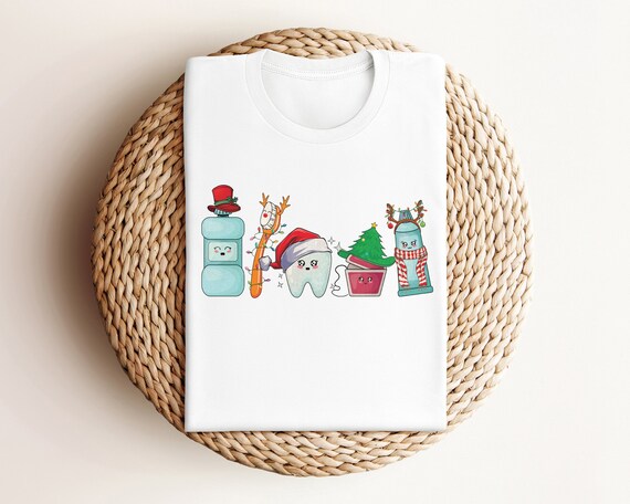 Santa's Favorite Dental Hygienist Xmas Light Hat Christmas T-Shirt Santa's Favorite Dental Hygienist Xmas Light Hat Christmas T-Shirt