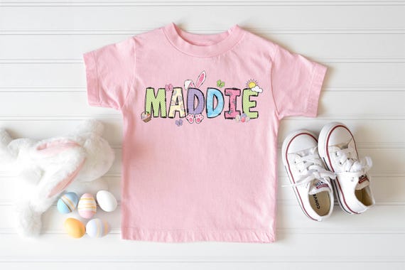 Kids Custom Easter T-Shirt - Toddler Easter Tee - Personalized Egg Hunt Shirt