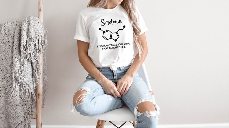 Mental Health Shirt, Serotonin Shirt, Mental Health Matters Shirt, Mental Health Awareness, Anxiety Shirt, Mental Tshirt for Women White