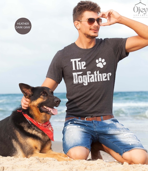 Mens The Dogfather German Shepherd Dog Dad Tshirt Father's Day Mens The Dogfather German Shepherd Dog Dad Tshirt Father's Day