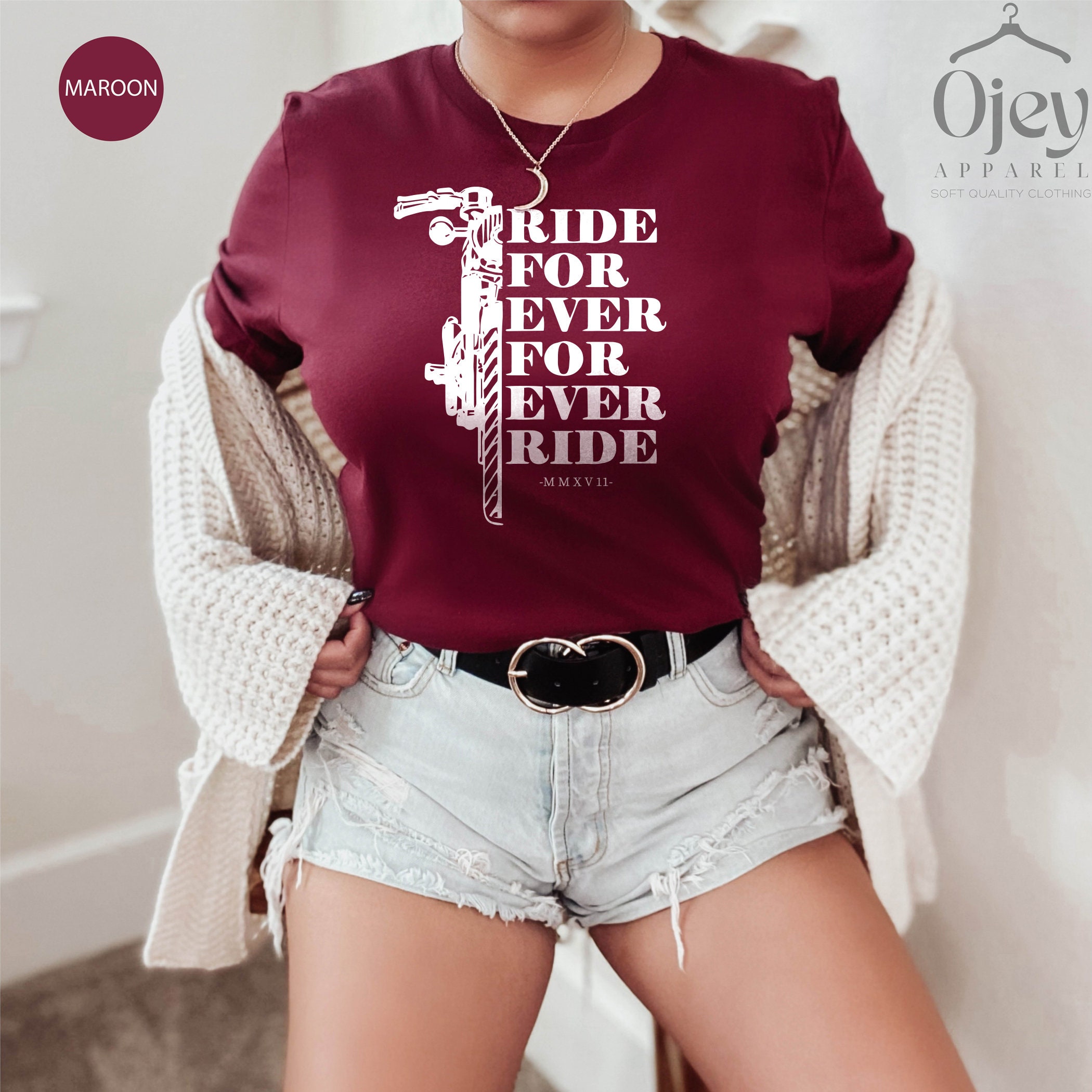 Ride Forever, Forever Ride T Shirt, Motorcycle Rider Gift T Shirt ...