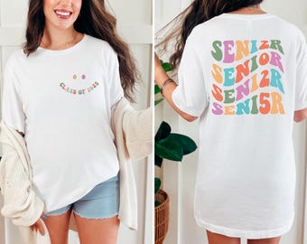 Maglietta per la classe senior del 2025, magliette per la classe senior del 2025, magliette per la laurea del 2025, maglietta retrò per la laurea senior, regalo per la classe senior, maglietta unisex per la classe senior