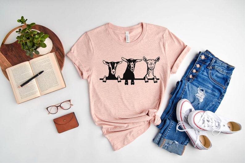 Goats Shirts, Cute Goats Shirt, Funny Goat Kid Shirt, Farm Animal Shirt, Goat Lover Shirt, Goat Shirt Gift, Goat Women Shirt, Gift for Her image 7