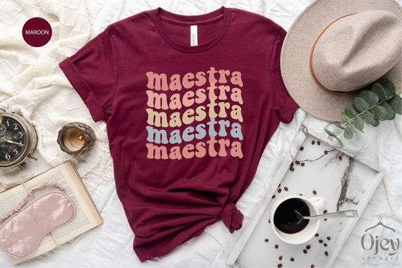 Maestra Shirt, Spanish Teacher Shirt, Bilingual Teacher Shirt, Maestra Gift Shirt, Groovy Teacher Shirt, Maestra Bilingue Shirt