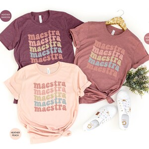 Maestra Shirt, Spanish Teacher Shirt, Bilingual Teacher Shirt, Maestra Gift Shirt, Groovy Teacher Shirt, Maestra Bilingue Shirt image 2