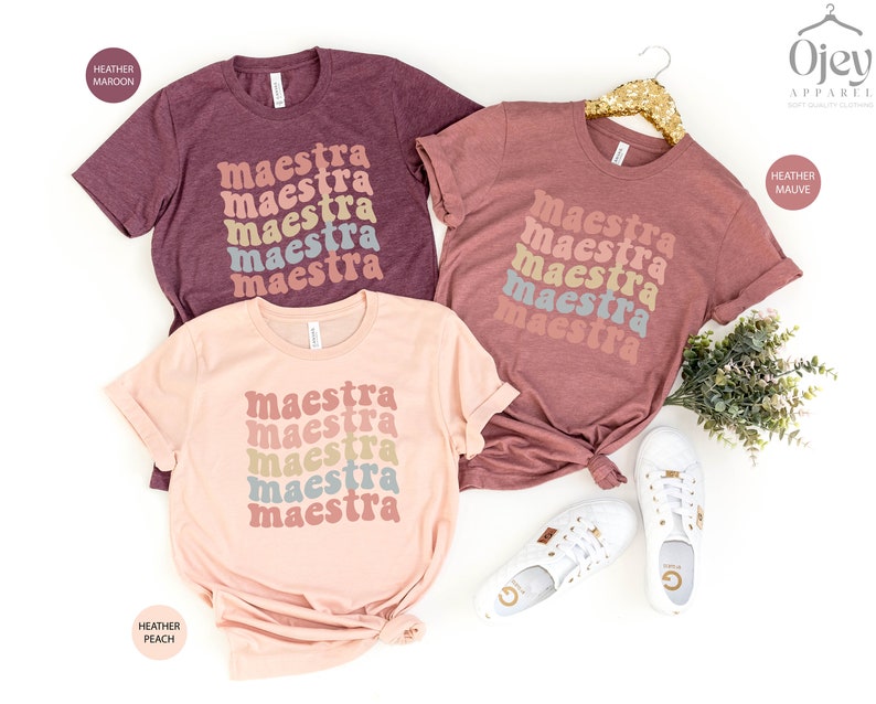 Maestra Shirt, Spanish Teacher Shirt, Bilingual Teacher Shirt, Maestra Gift Shirt, Groovy Teacher Shirt, Maestra Bilingue Shirt image 2