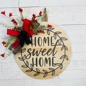 Home Sweet Home Wreath, Front Door Decor, Front Door Wreath, Home Sweet Home, Door Hanger, Home Decor, Home Sweet Home Door Hanger