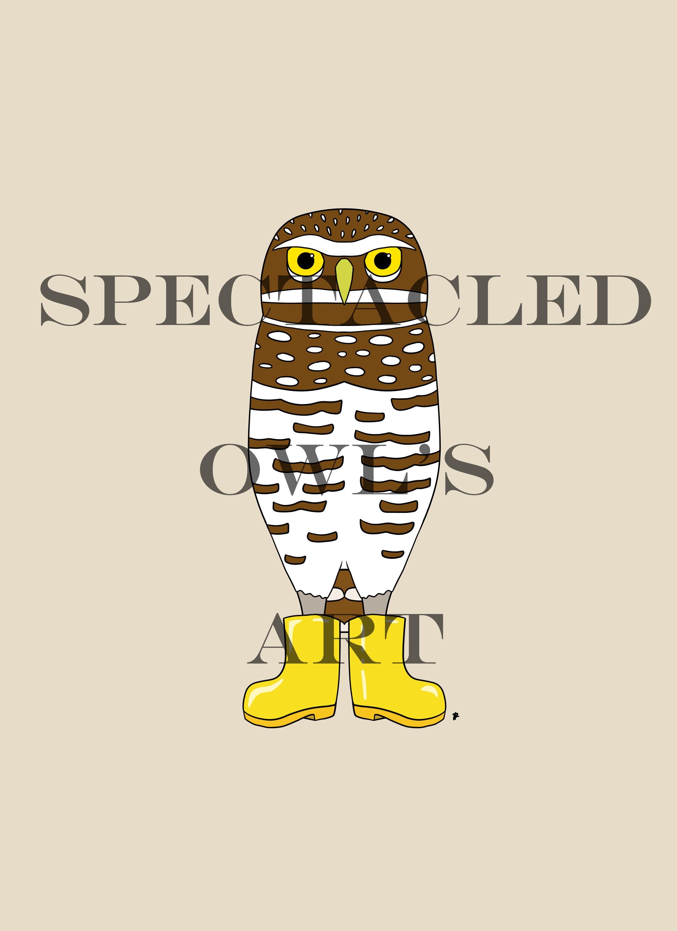 Chibi Burrowing Owl Adopt | Yellow Rainboots
