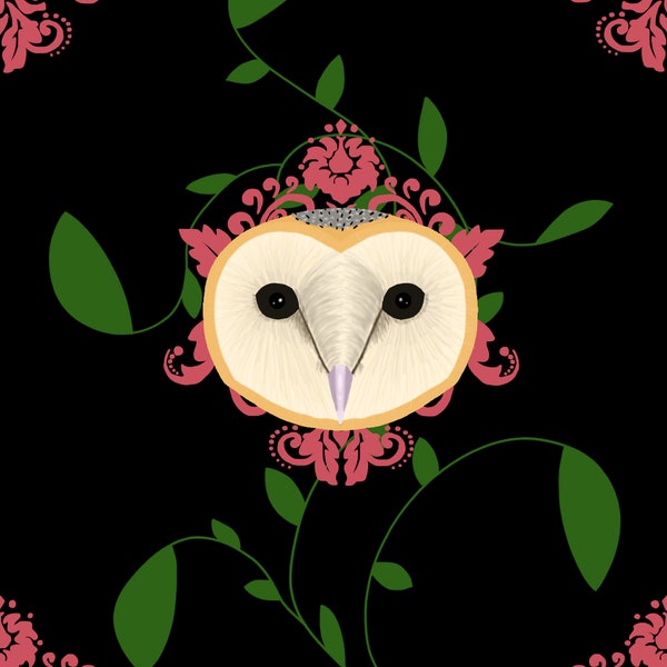 Floral Barn Owl