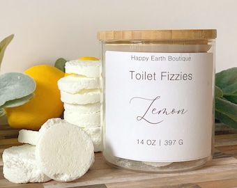 LEMON | LEMONGRASS Toilet Fizzies|Toilet Bombs|Toilet Cleaner|Decor|Eco-Friendly|Sustainable|Zero Waste|Natural Cleaning|Septic Safe