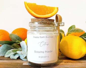 Citrus Scouring Powder|NonToxic|Sustainable|Eco-Friendly|Refillable|Kitchen Products|Cleaning