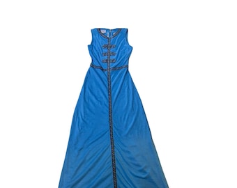 Vestido raro "The Lilly" de la década de 1960 Lilly Pulitzer turquesa con estilo Chevron Detalles bordados Lord & Taylor Fifth Avenue