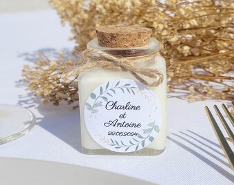 Personalized Mini Candles Wedding Baptism Birthday / Guest Gifts