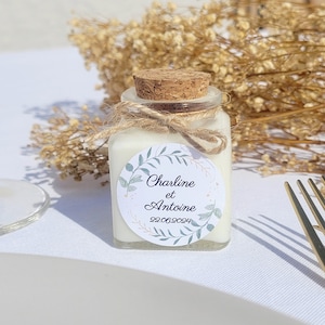 Mini personalized candles Wedding Baptism Birthday / Guest gifts