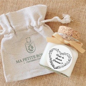 Personalized candle request GODMOTHER/GODFATHER/WITNESS with surprise gift bag