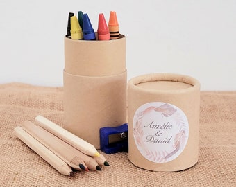 Cadeau invité ENFANT pour mariage baptême anniversaire communion / Kit coloriage