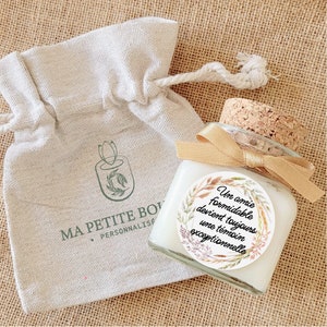 Personalized candle request WITNESS / BRIDESMAID with surprise gift bag witness / bridesmaid