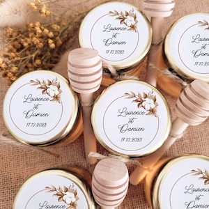 Mini barattolo di miele personalizzato EUCALIPTO battesimo / compleanno / regali per gli ospiti / matrimonio EVJF