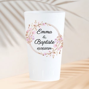 Lotto di bicchieri in plastica personalizzati ECOCUP per eventi: matrimonio battesimo compleanno BIANCHI o TRASPARENTI