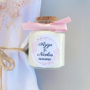 Personalized candles BOHEME wedding baptism birthday / Guest gifts