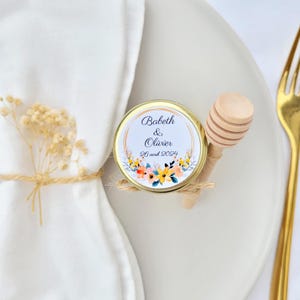 Mini pot de miel personnalisé Mariage / Cadeau invité