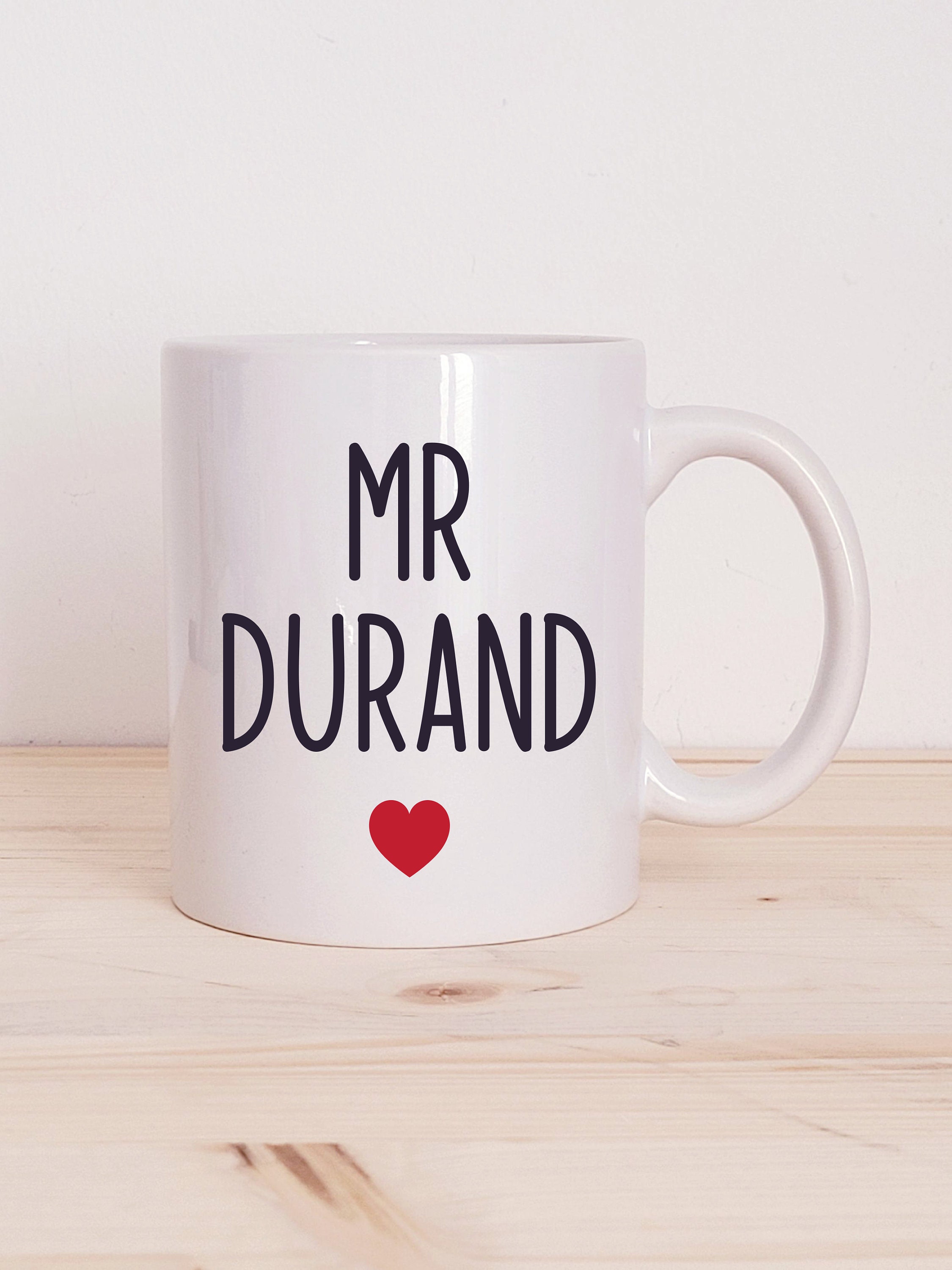 Mug Saint Valentin Mr Mrs /Mr mme Nom Couple Homme et Femme