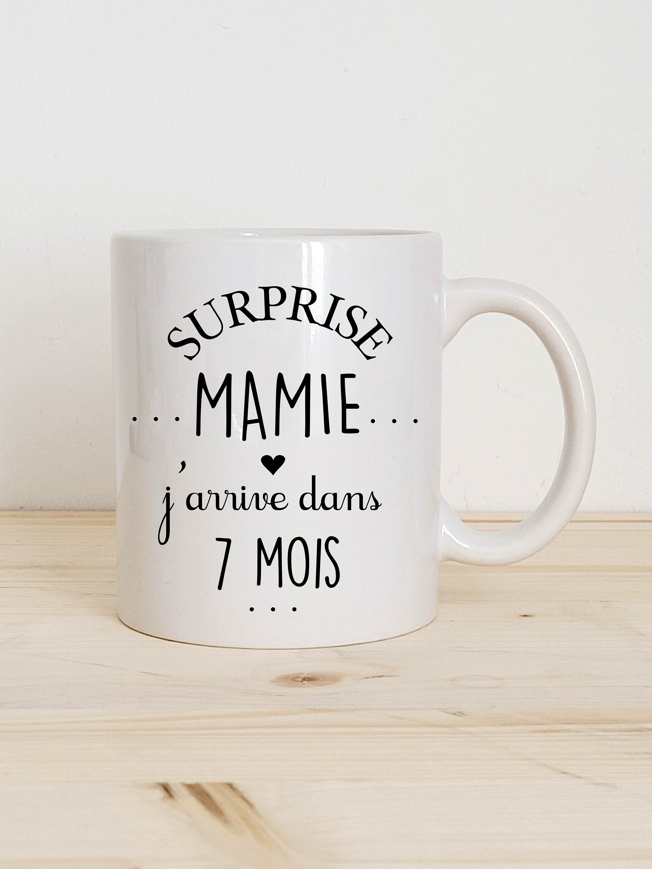 Mug Personnalisé Annonce Grossesse J'arrive Dans Fête Des Grands-Mères/ Mamie/Papy/Tata