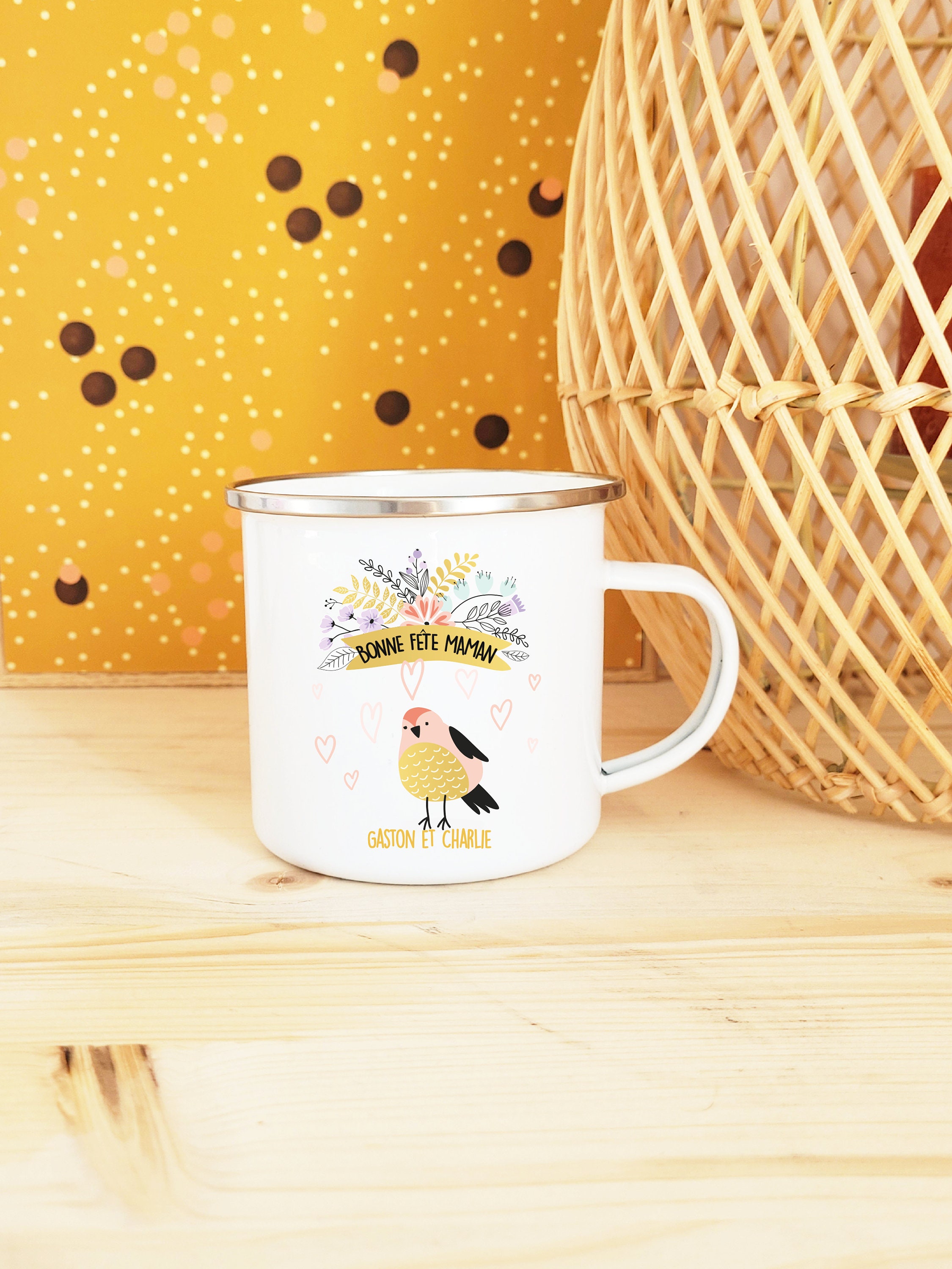 Mug Vintage Colibri Fête Des Grands-Mères, Maman, Mamie, Tata, Maîtresse, Atsem, Nounou, Marraine