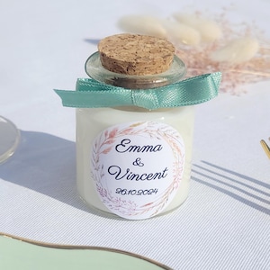 Personalized candles BOHEME wedding baptism birthday / Guest gifts