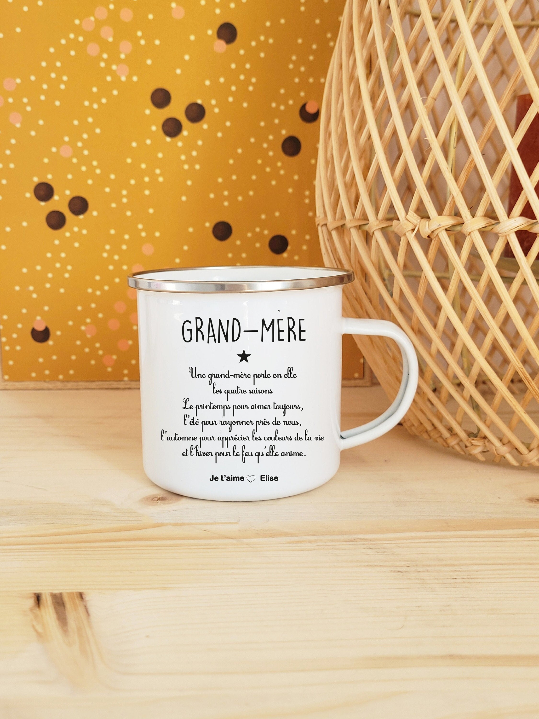 Mug Vintage Personnalisé Grand Mere Citation Fête Des Grands-Mères, Maman, Mamie, Tata, Maîtresse, A