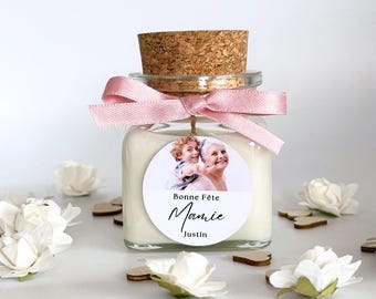Personalized candle with PHOTO Grandmother's Day / Grandma's gift