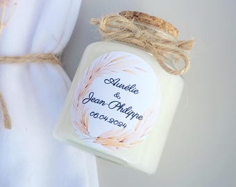 Personalized Wedding Candle / Guest Gift