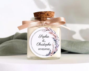 Mini Personalized Candles WEDDING / Gifts for guests