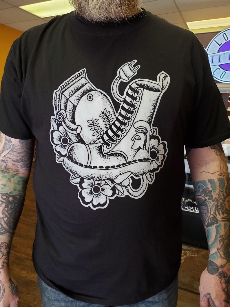Trojan boots and clippers t shirt image 1