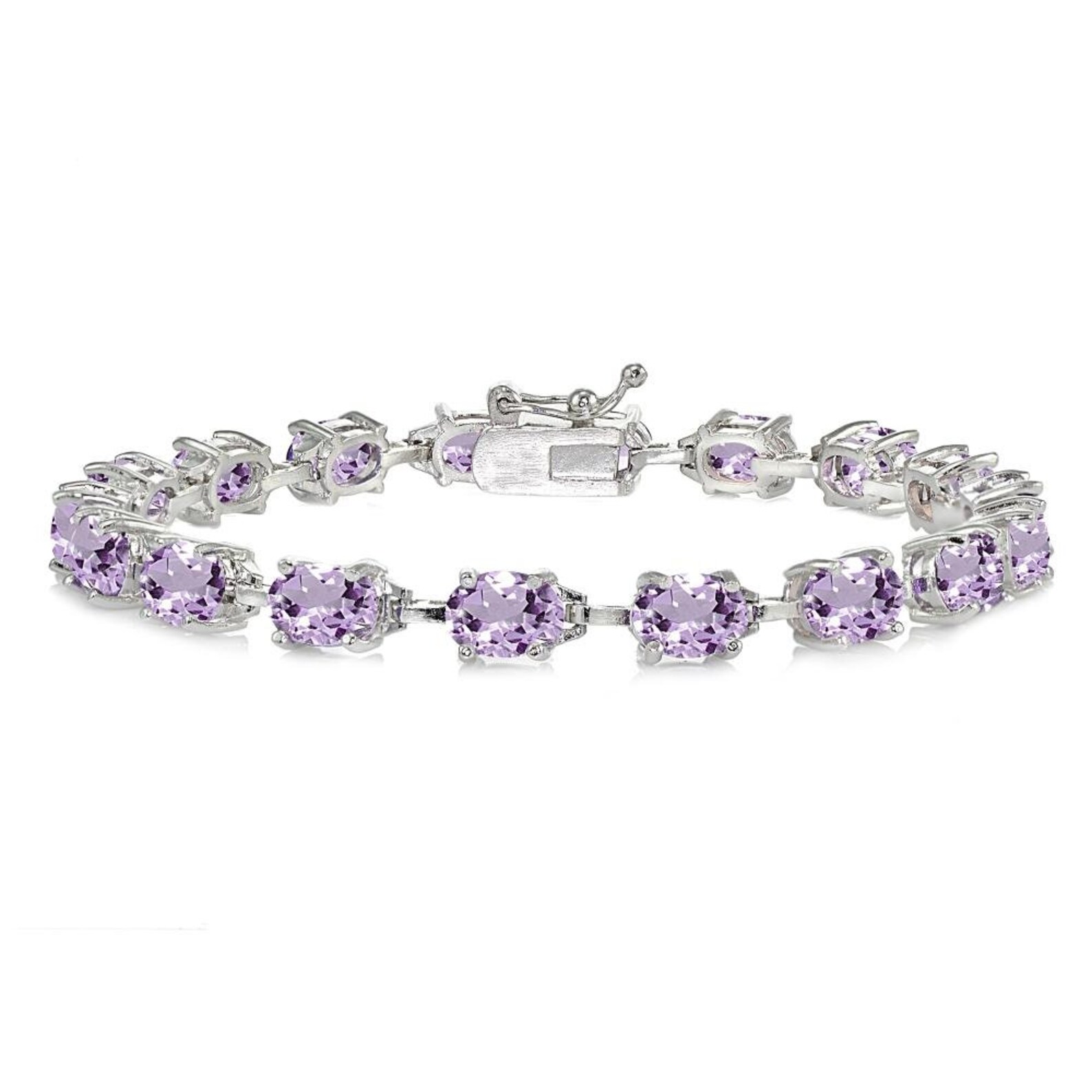 Natural Purple Amethyst tennis bracelet sterling silver Etsy