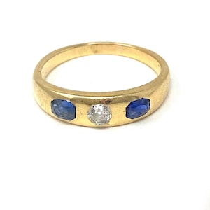 Victorian Sapphire and Diamond Trilogy Ring