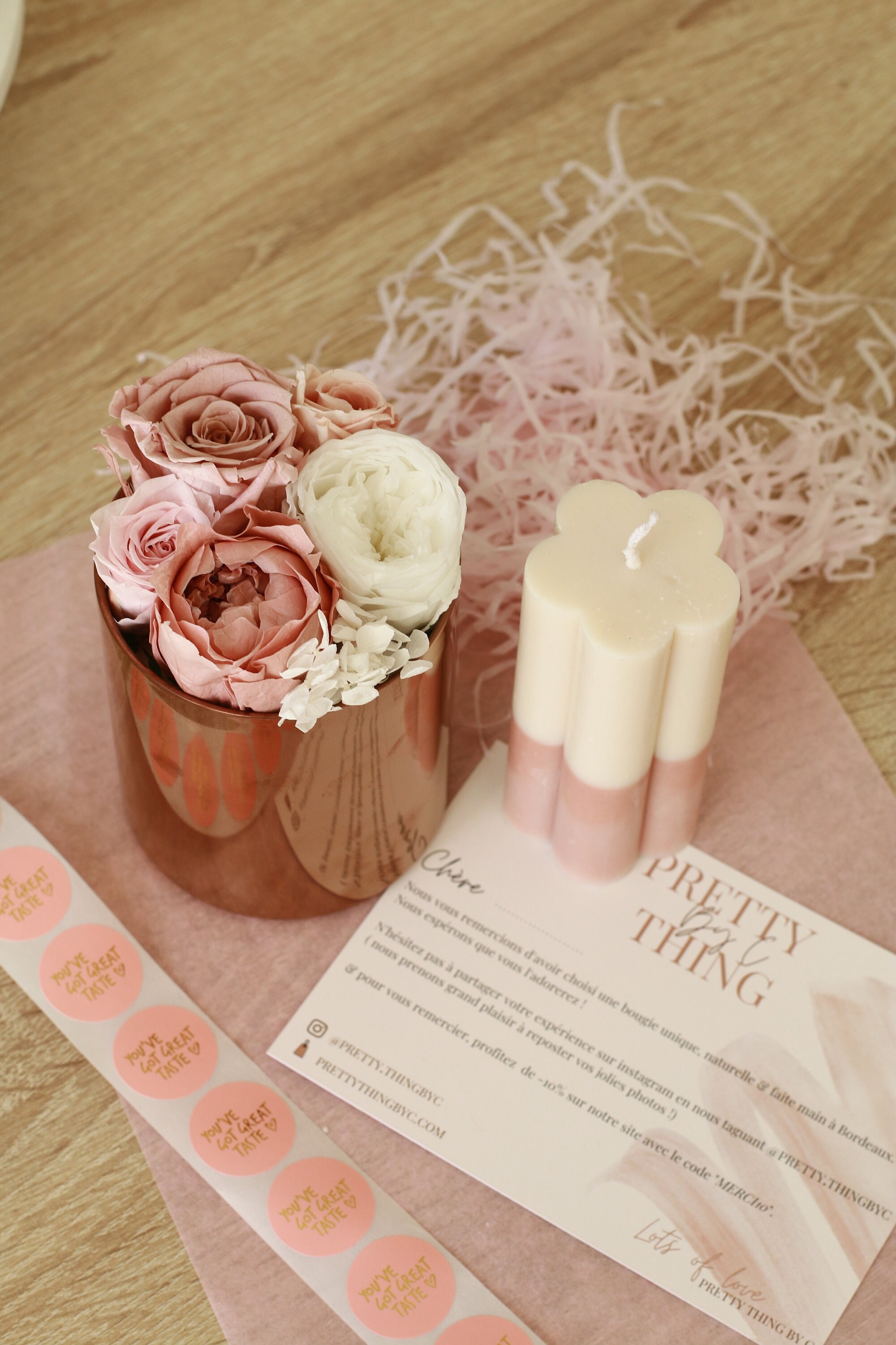 Coffret Box de Roses & Bougie