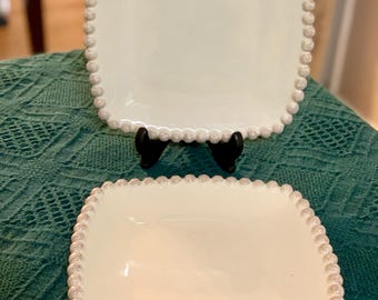 Conjunto de 2 pratos quadrados para salada Southern Living at Home Villa Stoneware 8,25"