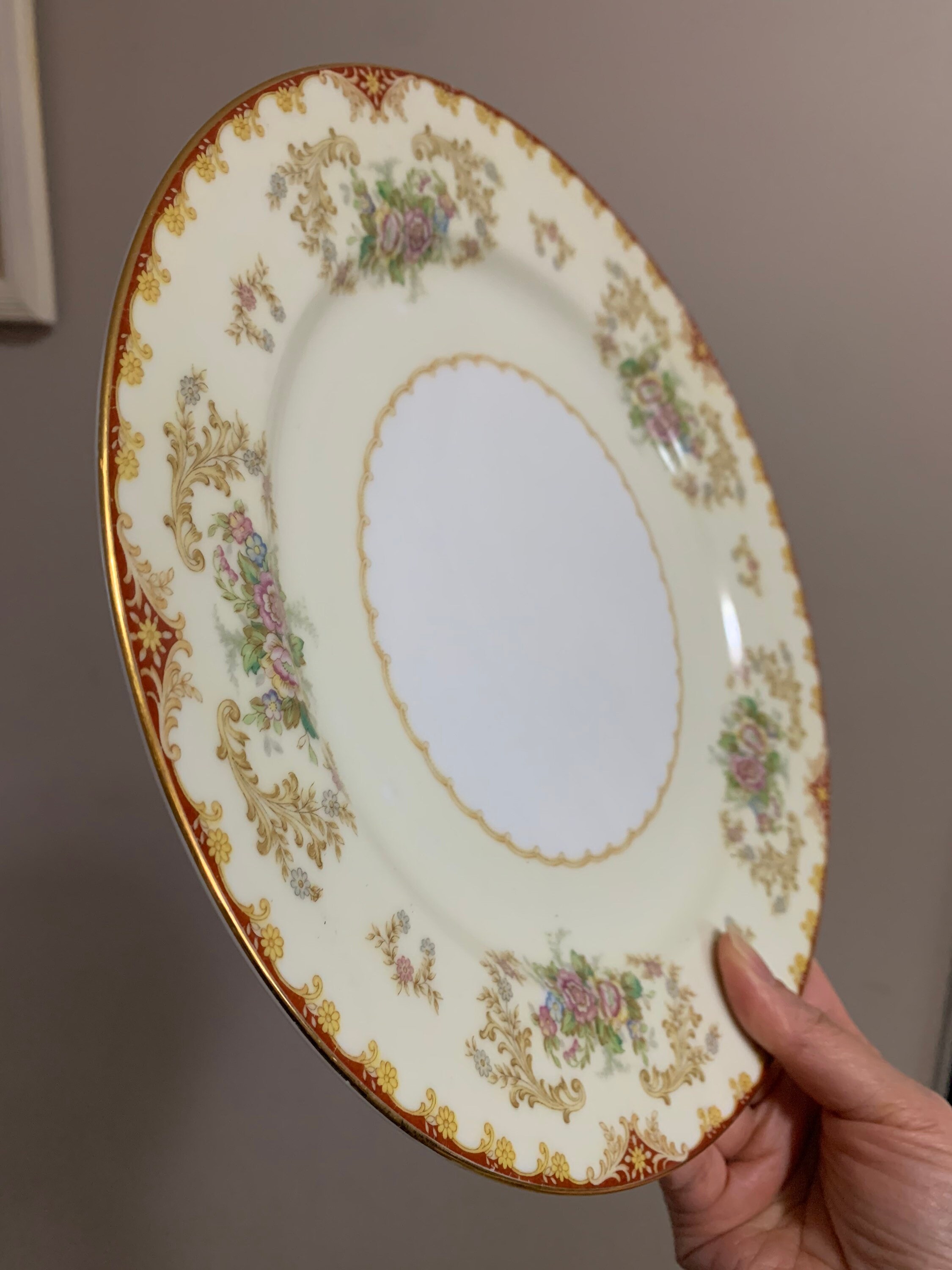 Vintage 1930s Noritake Cardinal 7 Pcs Place Setting Made