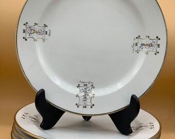 Set Of 6 Rosanna Italy Plate Cheers Happiness Here's To Us To Friendship 11-1/2"