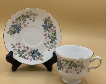 Vintage Queen Anne Bone China Cup And Saucer ENGLAND Pat # 8538