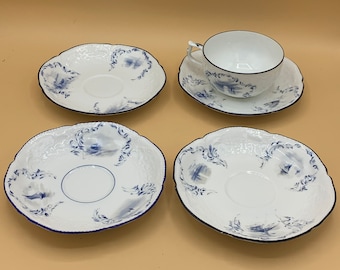 Rosenthal Band Sanssouci White 1 Cups & 4 Saucers 1935