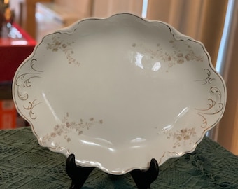 Antique Johnson Bros Royal Semi Porcelain Large Meat Turkey Platter 16x12 Inches